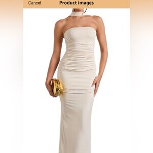 Elegant Cream Maxi Dress